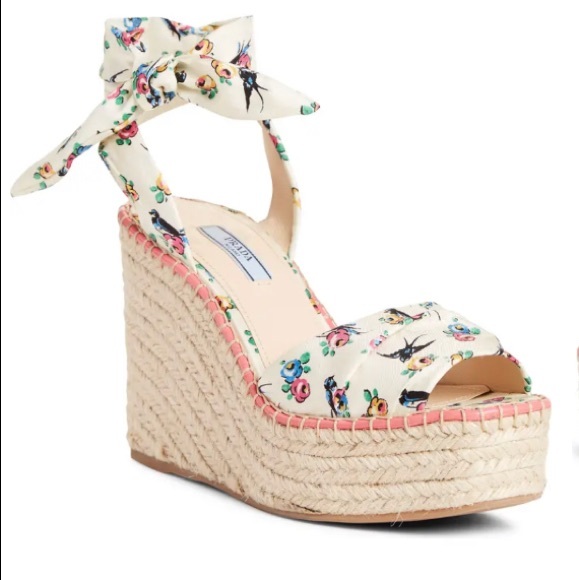 prada platform espadrille sandal